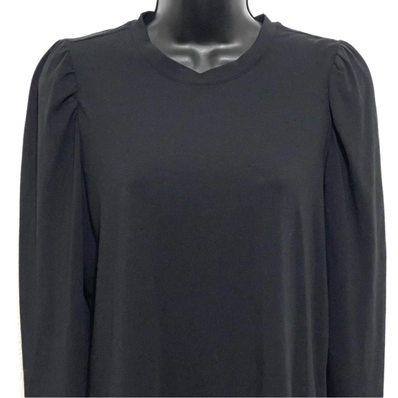 Marine Layer Woman Black Organic Cotton Long Sleeve Crew Neck Top Size M - Picture 2 of 12